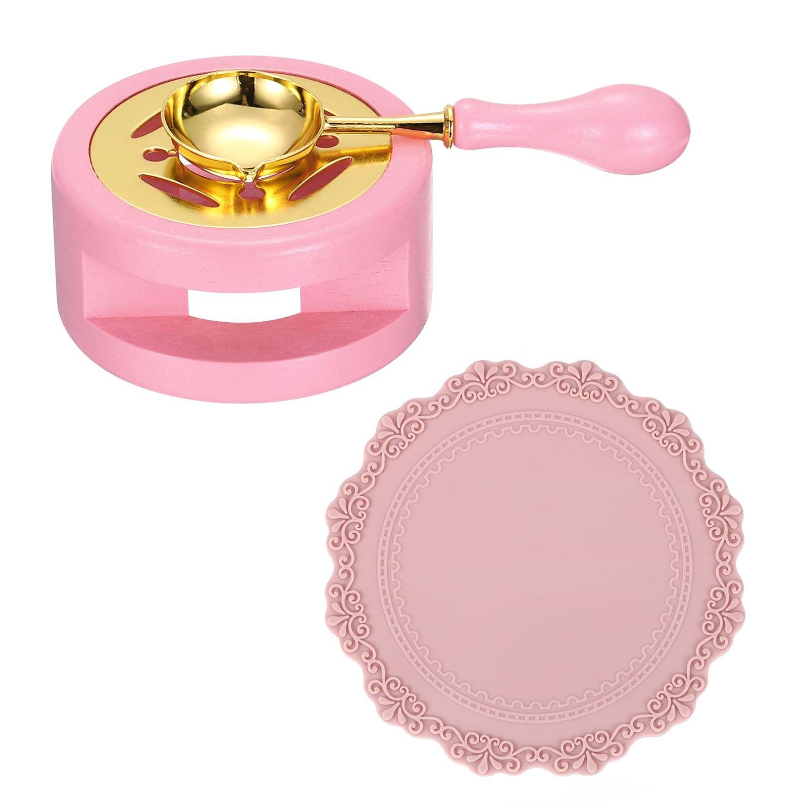 PATIKIL Wax Stamp Seal Kit, Wax Seal Kit Include Sealing Warmer, Melting Spoon, Silicone Pad