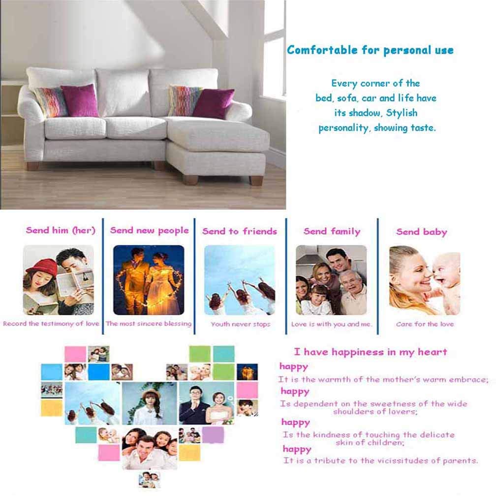 Funda De Cojín Funda De Almohada Cuadrada Decoración del Hogar Funda De Almohada para Sala De Estar, Sofá, Dormitorio, Automóvil, Decoración del Hogar 9 Pack (45 * 45 Cm)