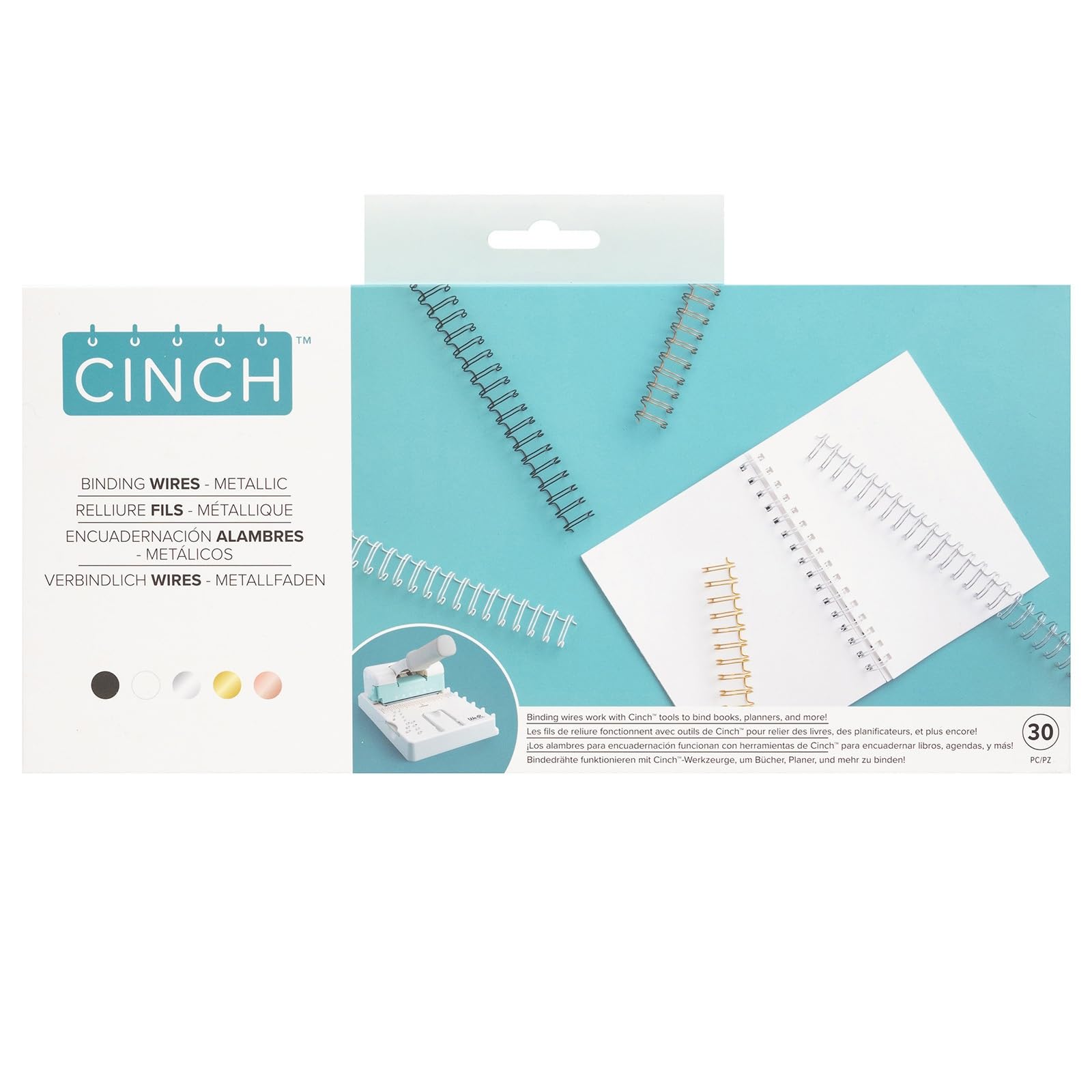We R Memory Keepers Cinch 5/8"" Binding Wires 30pcs - Metallic