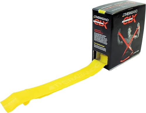 Miniatura 8 de TheraBand CLX banda de resistencia con bucles consecutivos, sin látex, banda profesional para terapia física, pilates de parte inferior, rutinas de