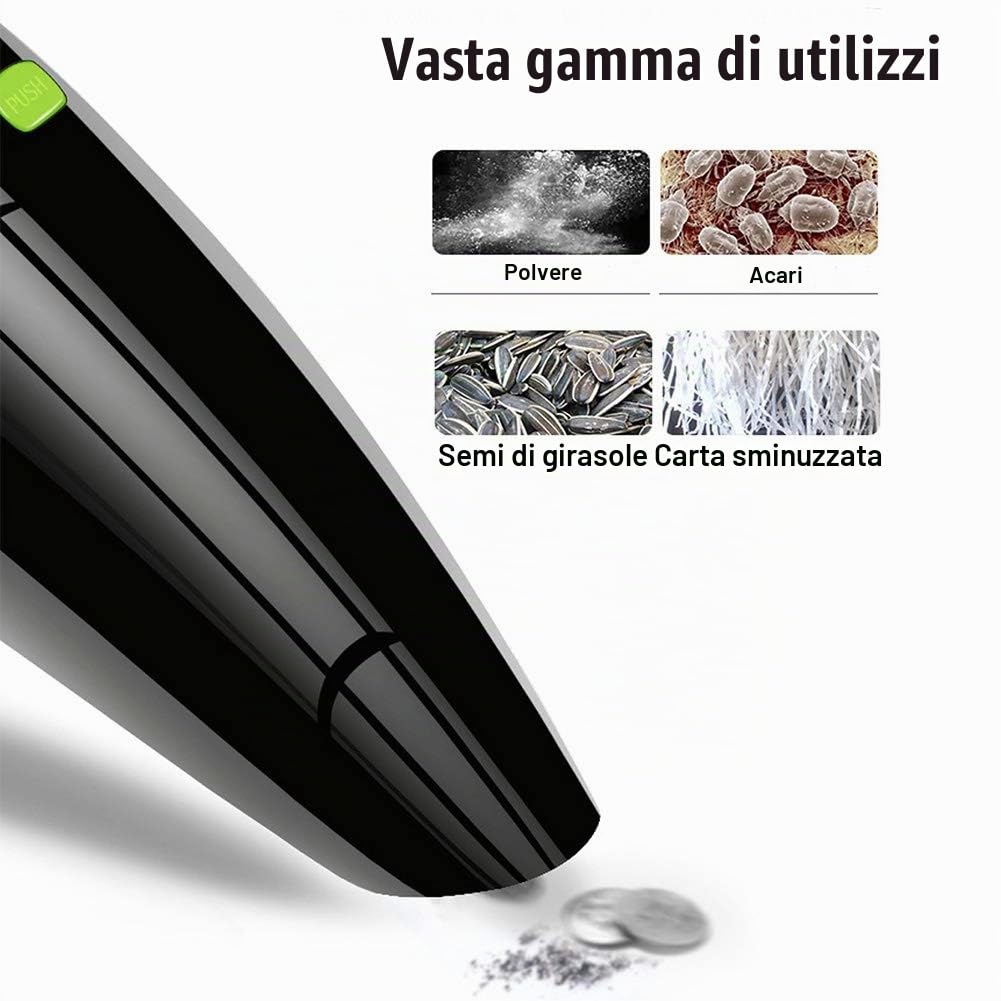 Aspirapolvere A Mano, USB Aspirapolvere Portatile Potente 120W 4000PA Ricaricabile Aspiratore Senza Fili, Ideale per Casa/Ufficio/Auto (Rosa),Rosa