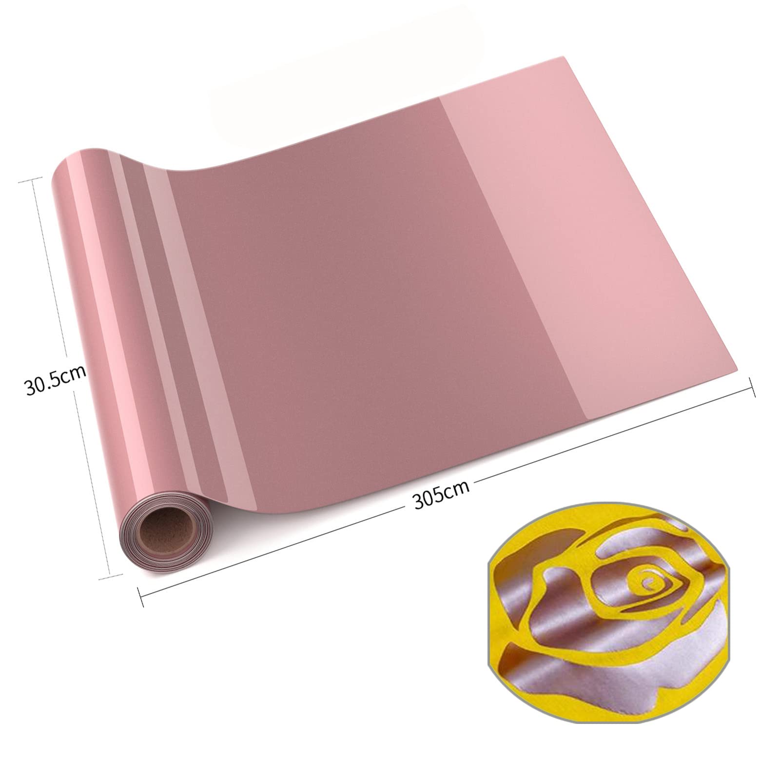Vinyle Thermocollant 5 Mètres × 305 Cm Pour Tissu - Blanc, Neuf Sous Film