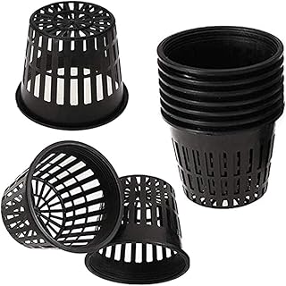 10PCS Panier Hydroponique Pots Plastique Maille Pot Hydroponique Net Pots Plantez Hydroponique Jardin Net Tasse pour Culture hydroponique aéroponique, Plantation de Fleurs, Jardinage