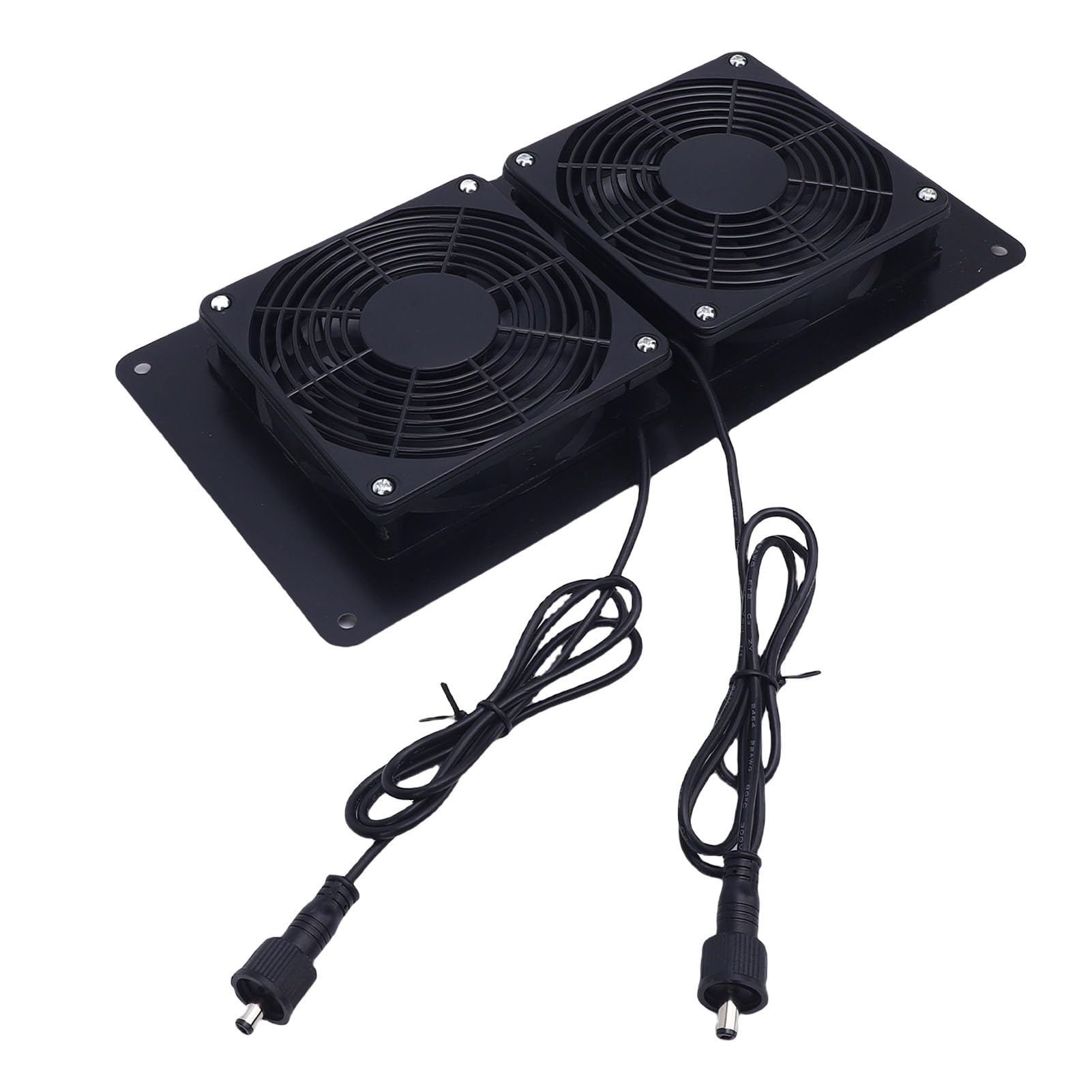 Ventilatore Solare con Doppie Pale, 12W 18V, per Serre | Kit pannello solare monocristallino, ventola di ventilazione per pollaio, cuccia per animali, serra, capannone