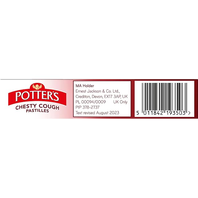 Foto 4 de 4 de Potters Pastillas para la tos con pecho de Potter que no producen somnolencia, 20 pastillas