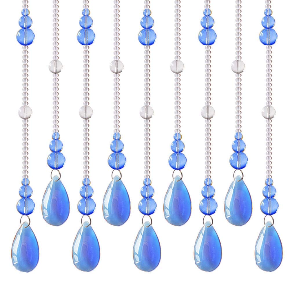 HAPPLiGNLY Beaded Door Curtains for Doorways Crystals Bead String Curtain for Room Dividers Blue Entrance Aisle Partition Décor Modern Style - 16/25 Strands (Color : A, Size : 25 Strands-1.0X