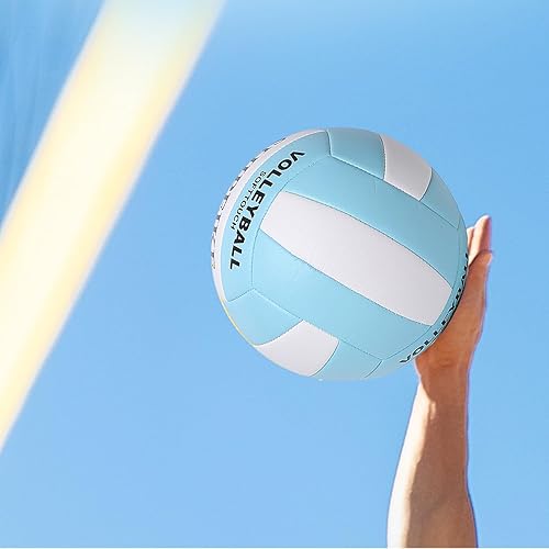 Miniatura 6 de ABAJI Pelota oficial de voleibol más gruesa de poliuretano impermeable antiexplosión 15+ años para niños y niñas, juego de entrenamiento en