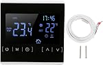 Smart Thermostat, Touch Screen Dual Control Home Temperature Controller for Floor Heating AC 85V to to 240V White