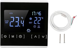 Fafeicy Smart Thermostat Touchscreen Dual Control Temperaturregler für Fußbodenheizung AC 85V Bis 240V Weiß