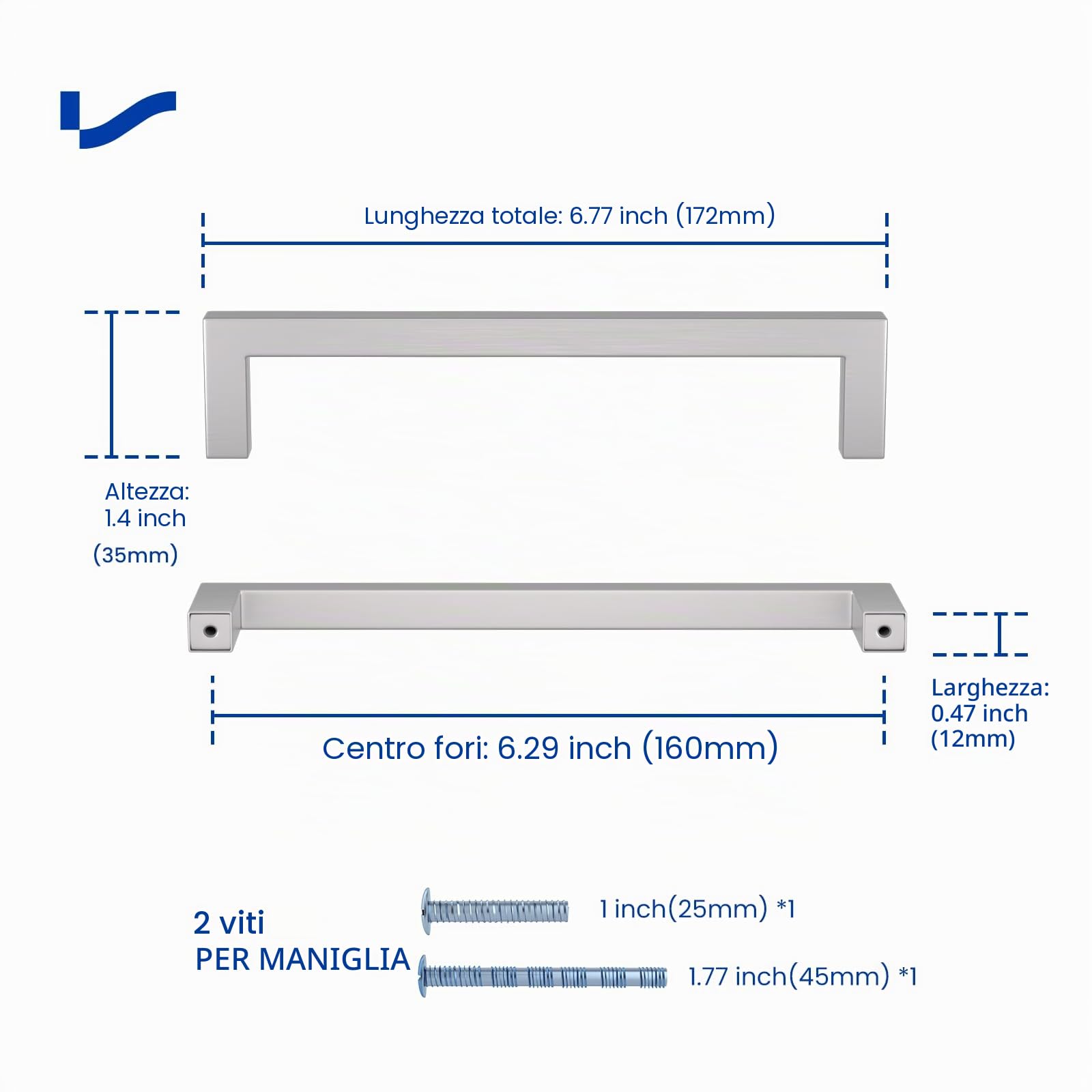 LONTAN 15 Pezzi Maniglie per Mobili Mobili da Cucina 160mm Maniglia Cassetto Maniglie Armadio Maniglie Acciaio Inox Maniglie Cameretta Maniglie per Bambini Argento Maniglie Vintage