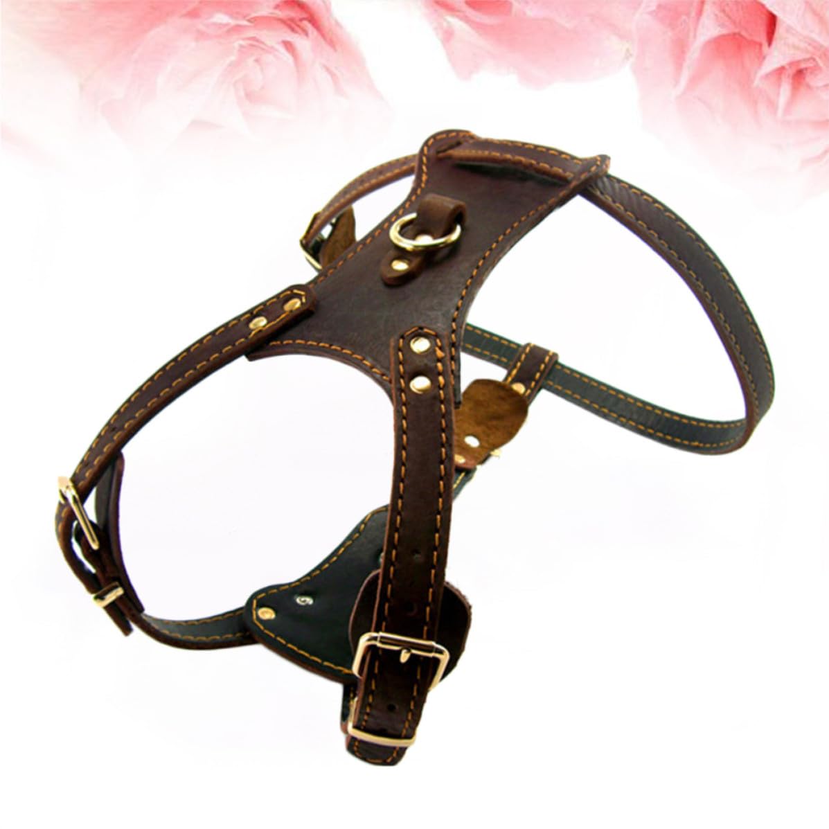 TOYANDONA modisches Hundehalsband Haustierhalsband aus Leder für Hunde Verstellbar Sicher Stilvoll für Spaziergänge und Hundesport bis 90 cm