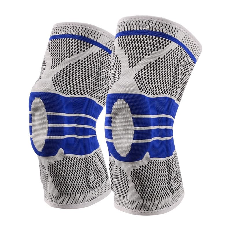 Stone Silicone Spring Strip Support Knee Pads Fitness Sports