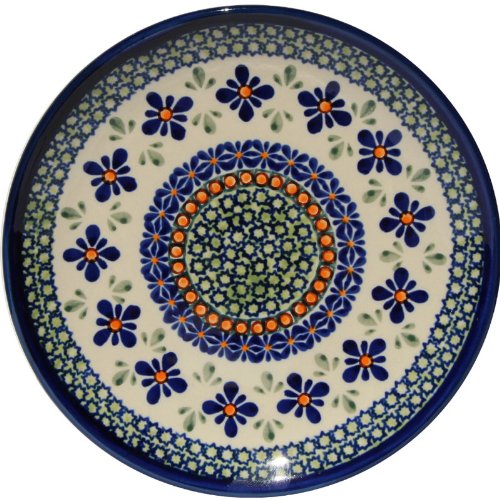 Polish Pottery Market Plate 7.5 Inch From Zaklady Ceramiczne Boleslawiec #Gu-814-du60 Unikat Pattern, 7.5 Inch Diameter
