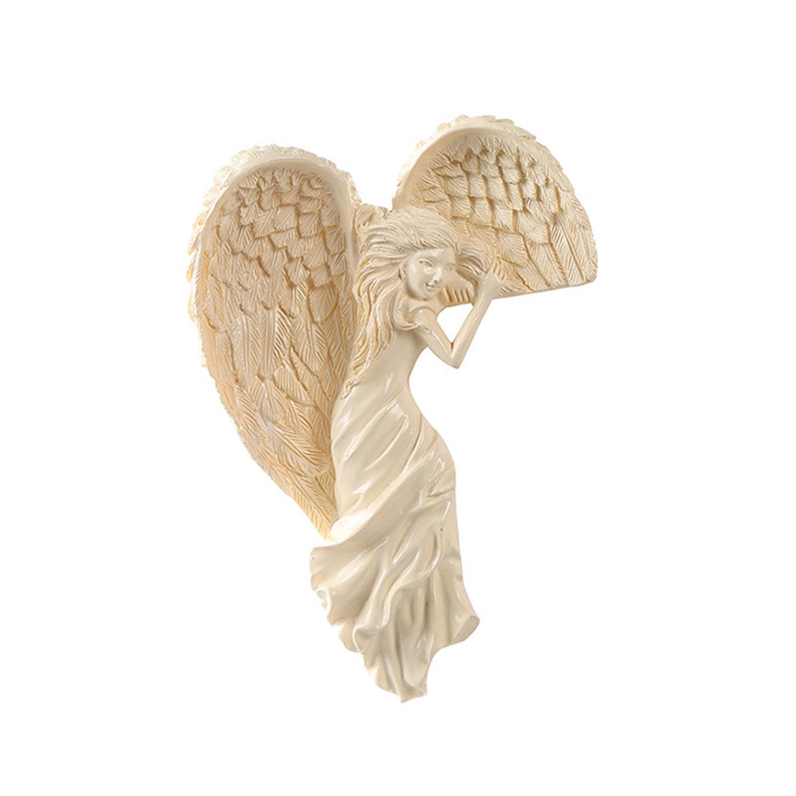 QIXCXAZ Enchanting Resin Craft Angel Door Frame Decoration Special Occasions And Housewarming Gifts Angel Door Frame Decoration Is Made Of Resin Statue