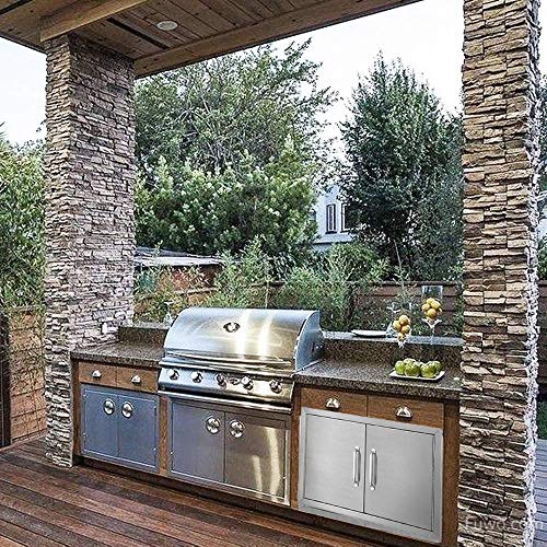 Karpevta Outdoor Kitchen Doors 36" W X21 H BBQ Double Access Door