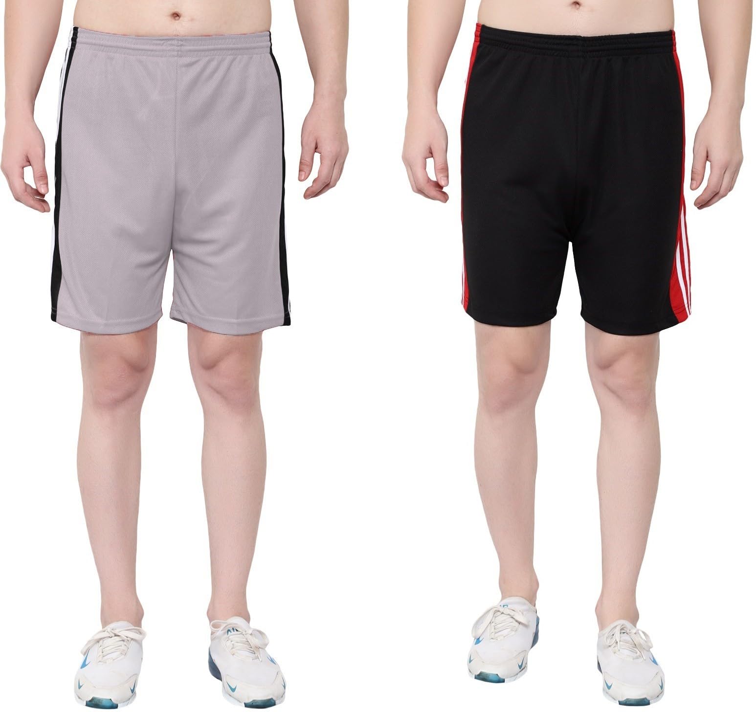 Striped Men Multicolor Regular Shorts S-JAL_725-Grey-Black-picture-37