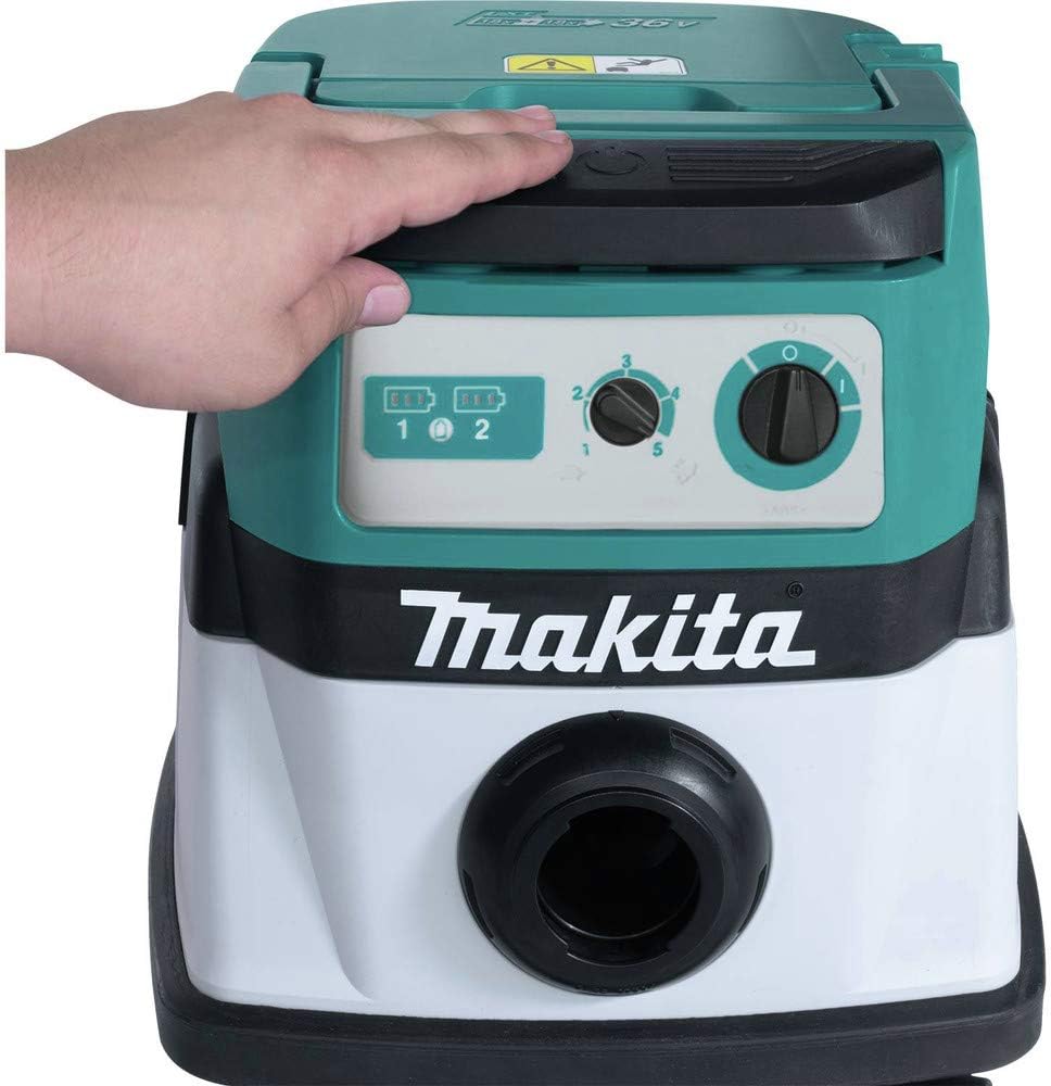 Makita XCV23Z 18V X2 (36V) LXT® Lithium-Ion Brushless Cordless 4 Gallon Wet/Dry Dust Extractor/Vacuum, Tool Only