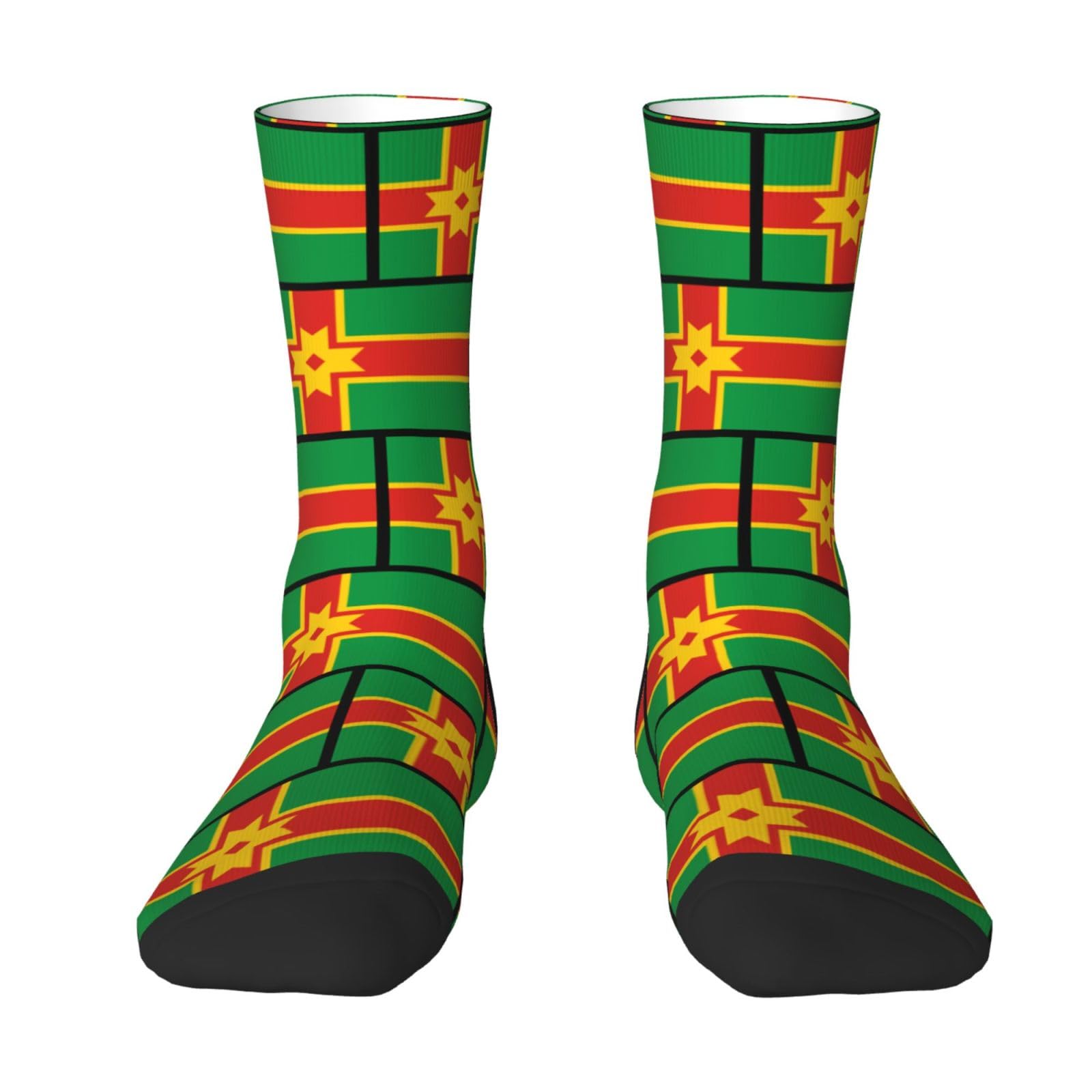 SIYTUAU Flag of Likhoslavlsky rayon (Tver oblast) Socks For Women Men Cushion Athletic Crew Socks Casual Wicking Socks