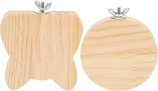 Balacoo 2pcs Hamster Springboard Wooden Bird Stand Hamster Platform Parrot Wooden Stand Wood Bird Platform Exercise Pedals Bird Toy Hamster Toys Parrot Cage Accessory Pine Wood Perch pet