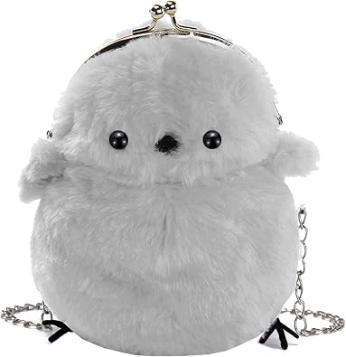 JHVYF Women Cute Plush Crossbody Bag Chic Small Shoulder Purse Cell Phone Wallet For Girls
