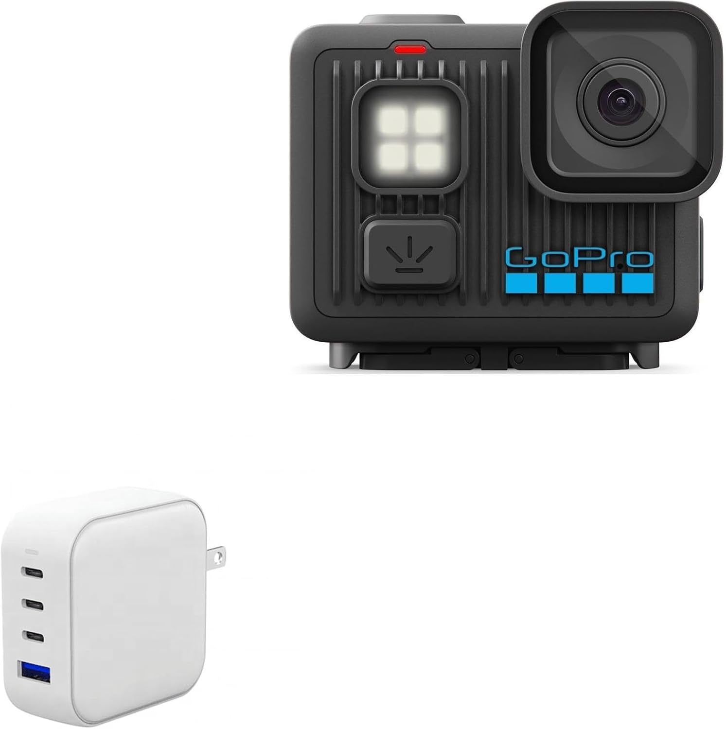 BoxWave Charger Compatible with GoPro Hero LIT - PD miniCube (100W), 100W 3 PD Port Wall Charger International - Winter White