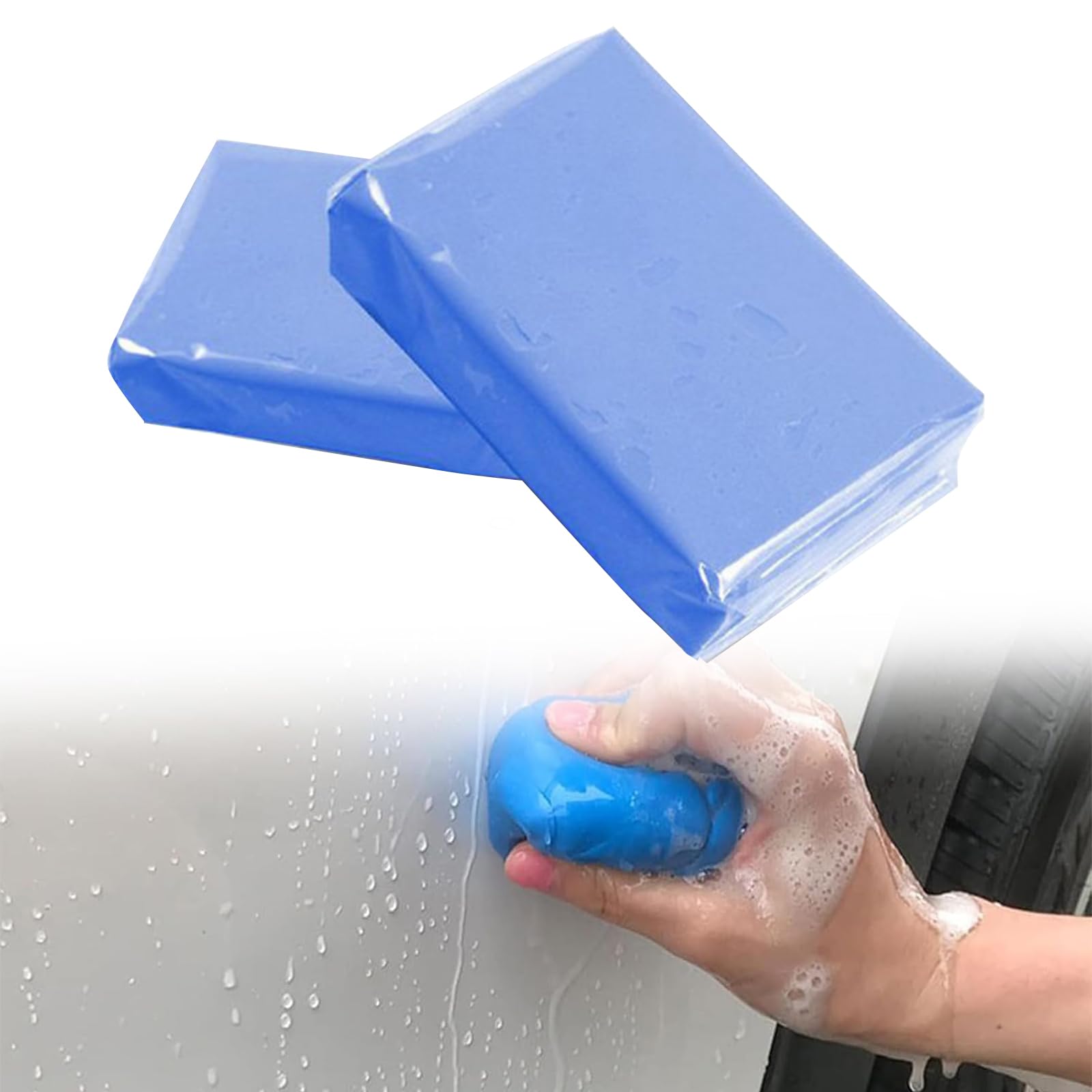 Auto Clay Bar, 2pcs 100g Clay Bar per Pulizia Auto, Barra di Argilla per Auto, Magic Clay Bar, Detailing auto argilla bar, per Cura della Vernice Auto,Pulizia Dei Cerchioni,Lucidatura dei Vetri