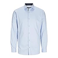 JACK & JONES Jprblaparker Aw24 SN-Maglietta con Dettaglio Camicia da Lavoro