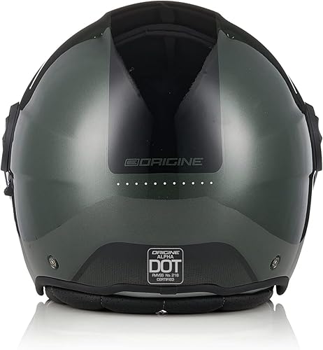 Miniatura 5 de ORIGINE Casco de motocicleta de cara abierta, casco de scooter, casco jet con doble visera aprobado por DOT