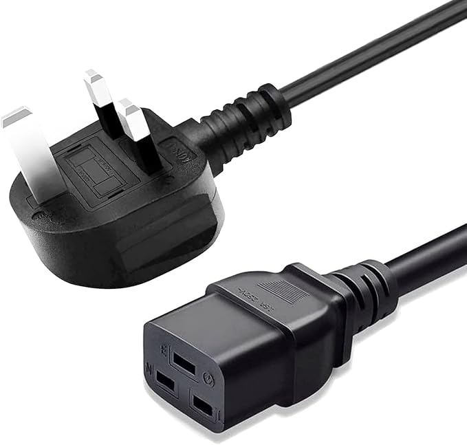 Cable de Extensión de Energía 3 Metros C19 a C20 14AWG con Núcleo de Cobre