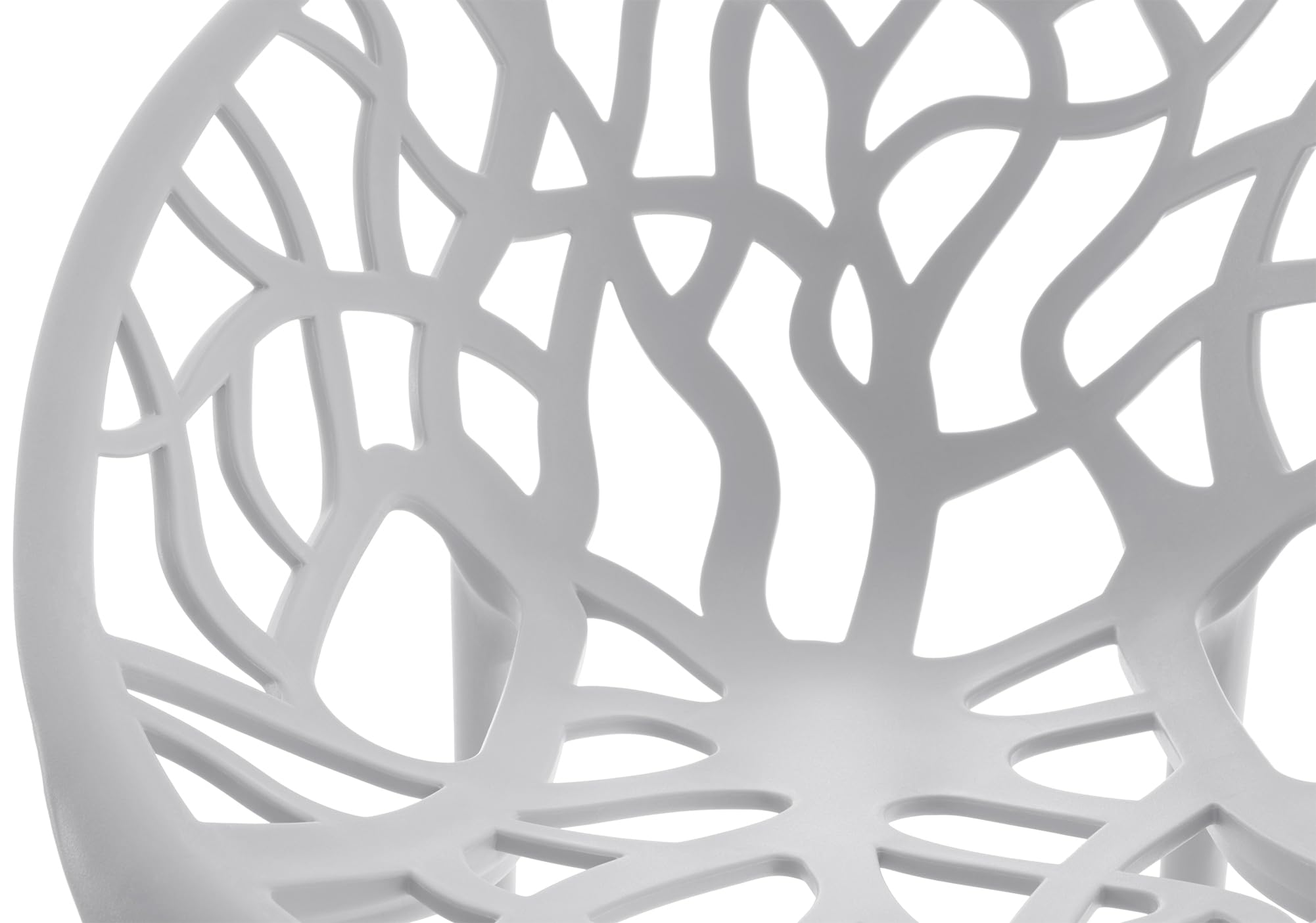 CLP Juego de 4 sillas de jardín, apilables y Resistentes a la Intemperie, Moderno con reposabrazos no Ajustables, Estructura de plástico Hope, Color:Gris Claro