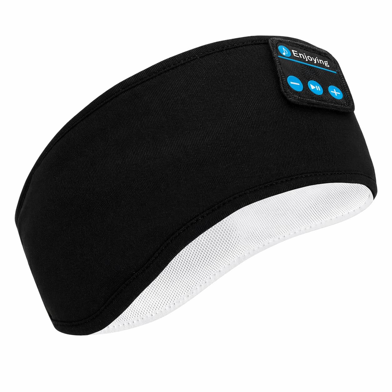 5.4 Bandeau Bluetooth, Écouteurs Casque de Sommeil pour Femme & Homme, Bandeau Anti Bruit USB Rechargeable avec Stéréo Ultra-Fins HD pour Entraînement Running Voyages Yoga et Dormeurs Latéraux(Noir)