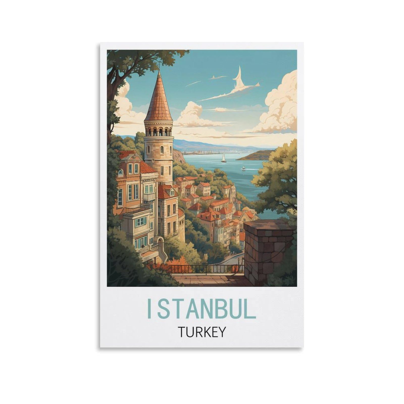 Nprzm A144 Vintage Metal Tin Sign Istanbul Turkey Posters Vintage Metal Tin Sign For Cafe, Bar, Pub, Beer Club Wall Decor 20X30cm