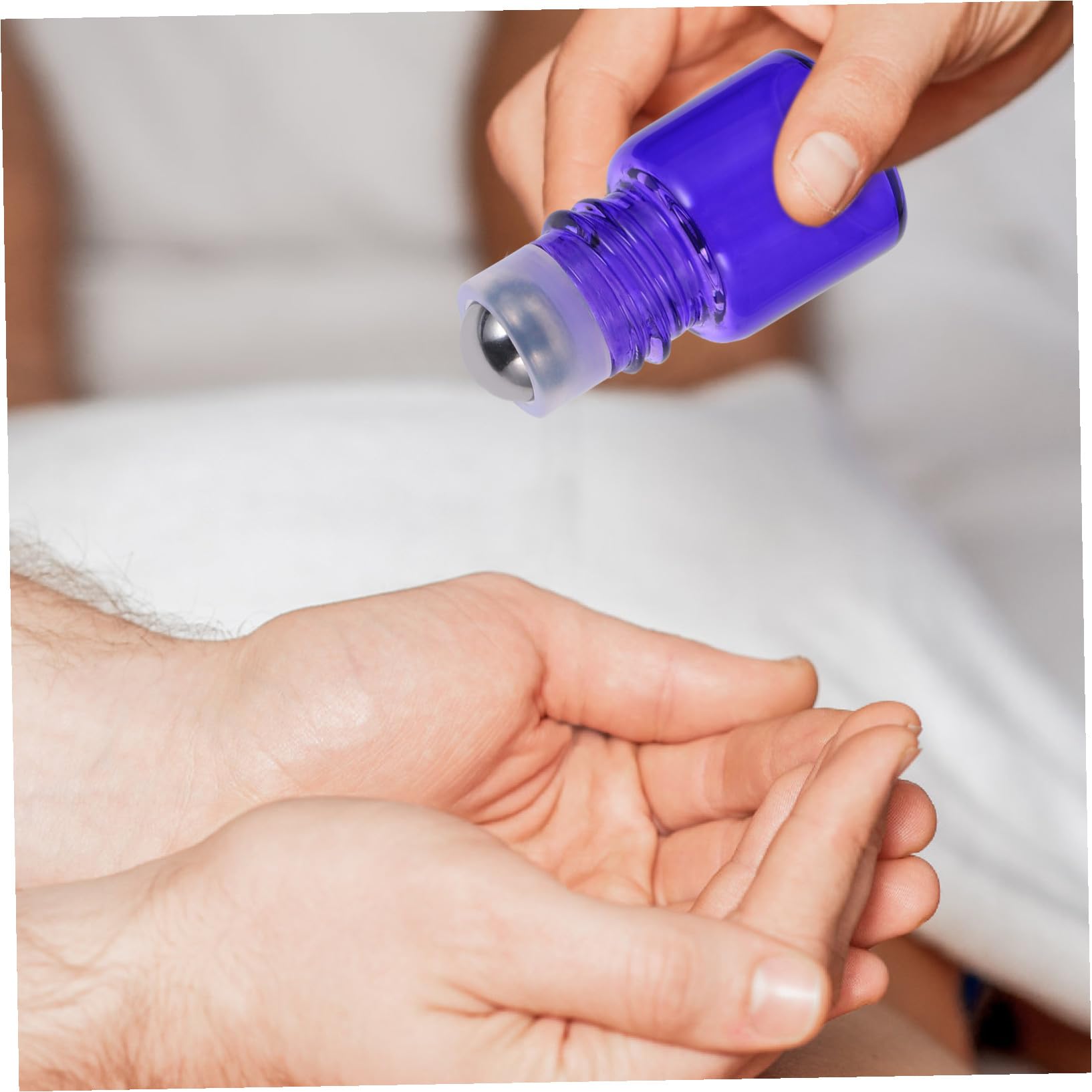 Set da 40 Bottiglie in Vetro Roll On per Olio Essenziale e Profumo, Design Portatile Pallina a Rullo, per Viaggi e Uso Quotidiano