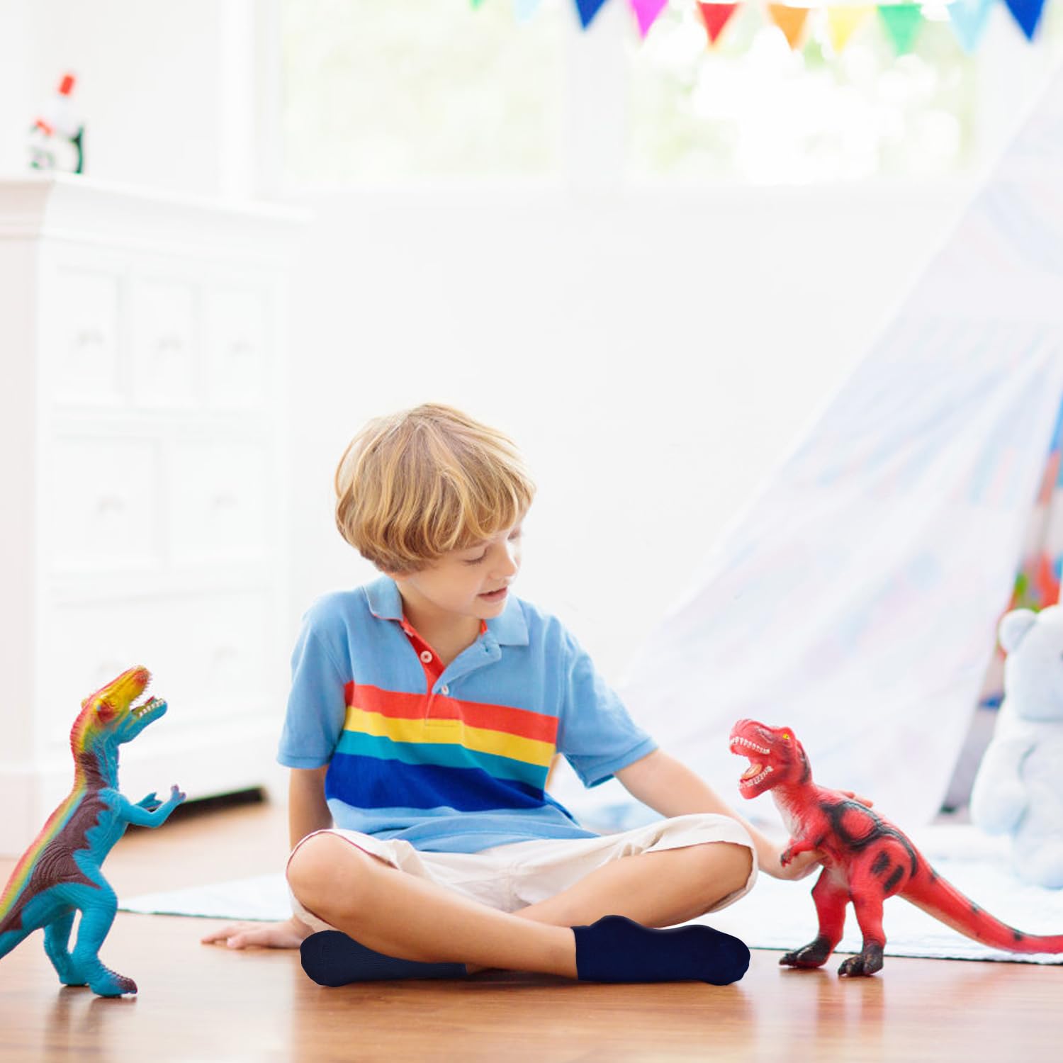 Calcetines para niños pequeños, 20 pares de calcetines de tobillo transpirables de corte bajo para niños y niñas de 0 a 13 años