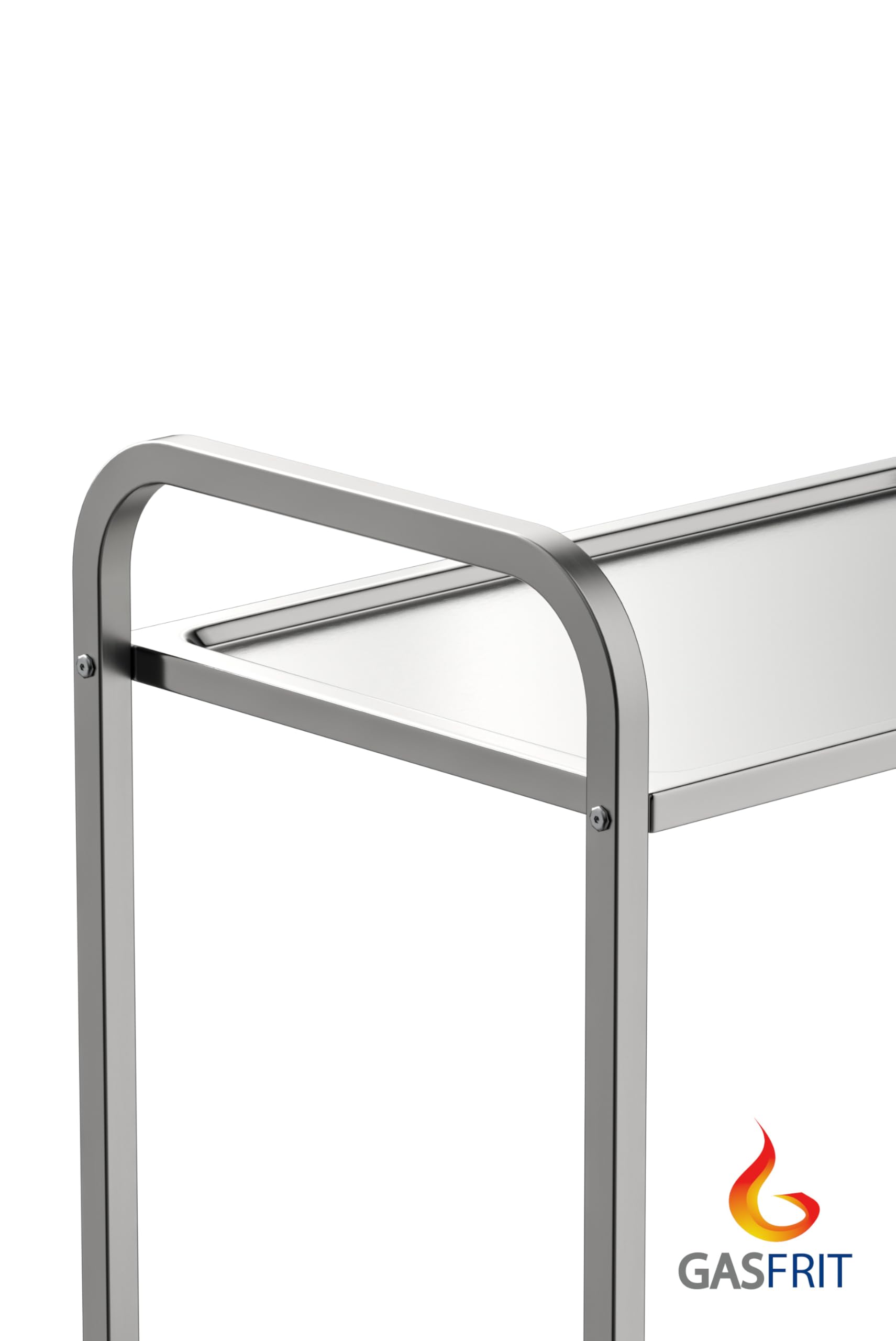 Carro de Servicio de Acero Inoxidable 2 y 3 Estantes 750x400x835 mm – Capacidad hasta 500 kg – Carrito Profesional para Hostelería, Cocina, Restaurante o Comedor (2 Estantes)