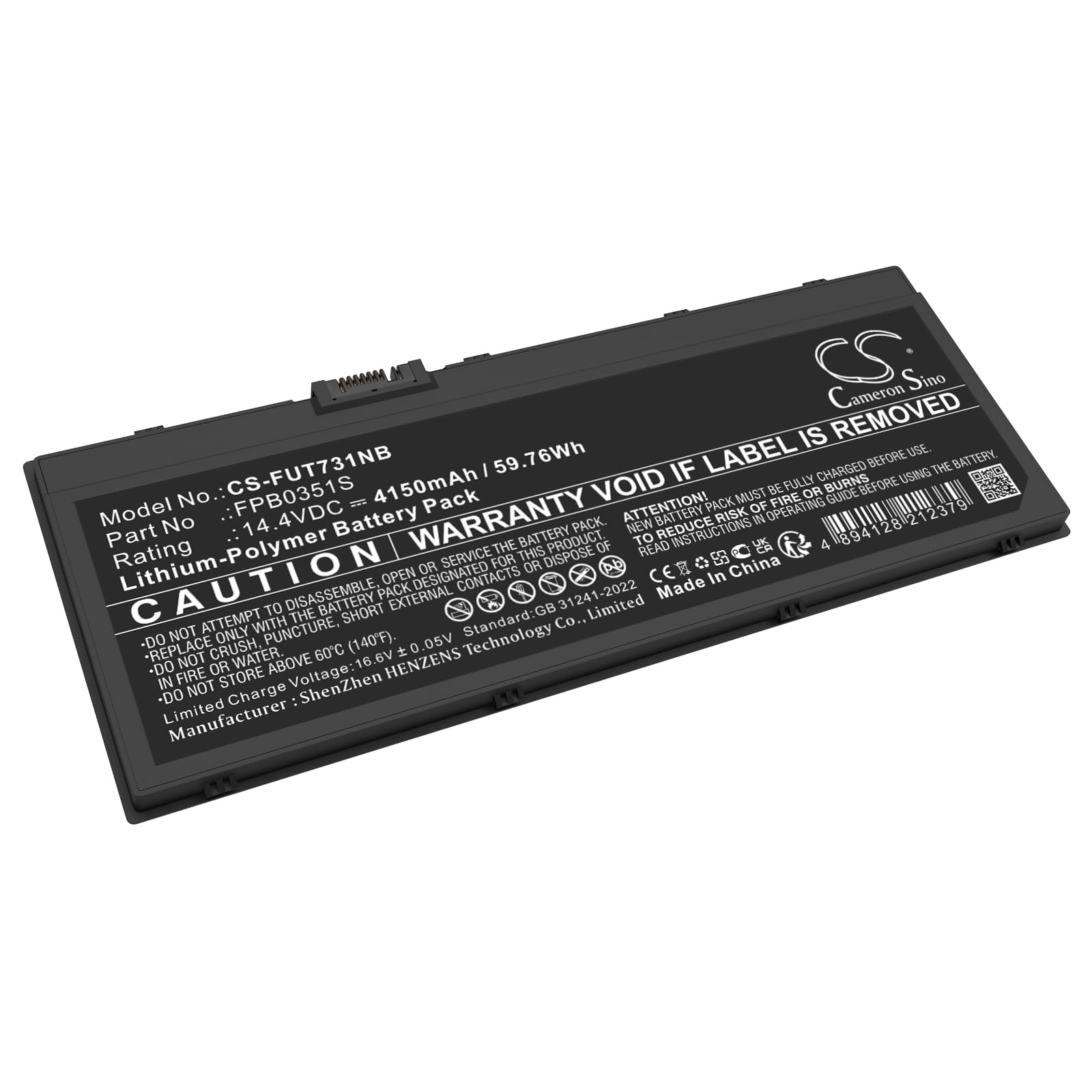 TECHTEK Batteria notebook 4150mAh compatibile con [Fujitsu] LifeBook U7310, LIFEBOOK U7311 sostituisce CP784743-03, FMVNBP251, FPB0351S, FPCBP577 FBA