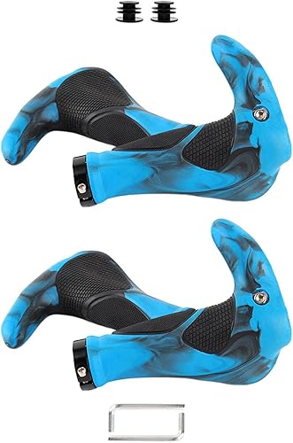 Miniatura 7 de Empuñadura de la barra del mango de la bicicleta, agarre de manillar de bicicleta, con tapones de los extremos de la barra, agarres de extremo de