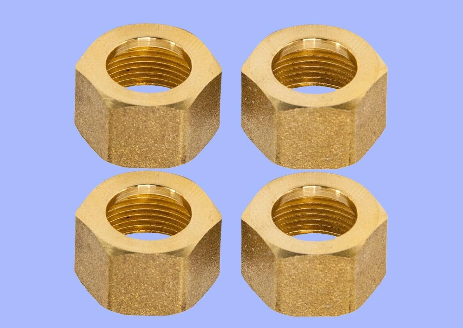 4 Pcs Brass Gauge Glass Nuts for 1/2