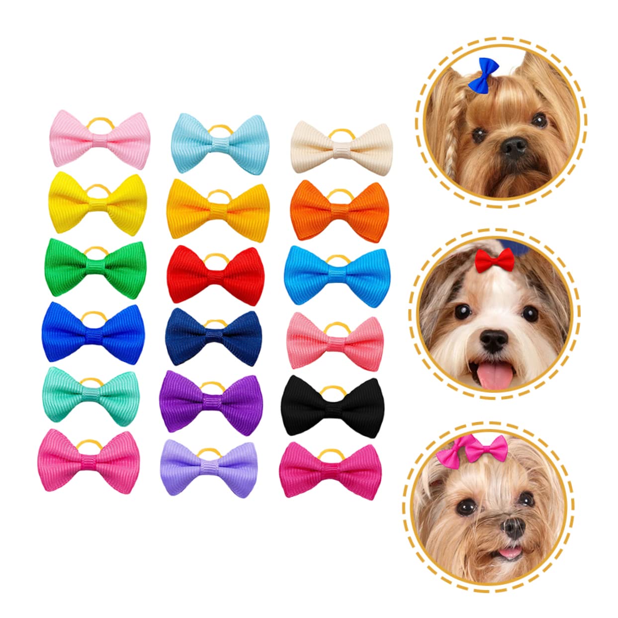 Mipcase 200stücke Hundehaarschleifen Für Kleine Hunde Süße Haarige Accessoires Bunten Farben Hundezubehör Für Und Anlässe Hübsche Hundeschleifen Für Und Katzen