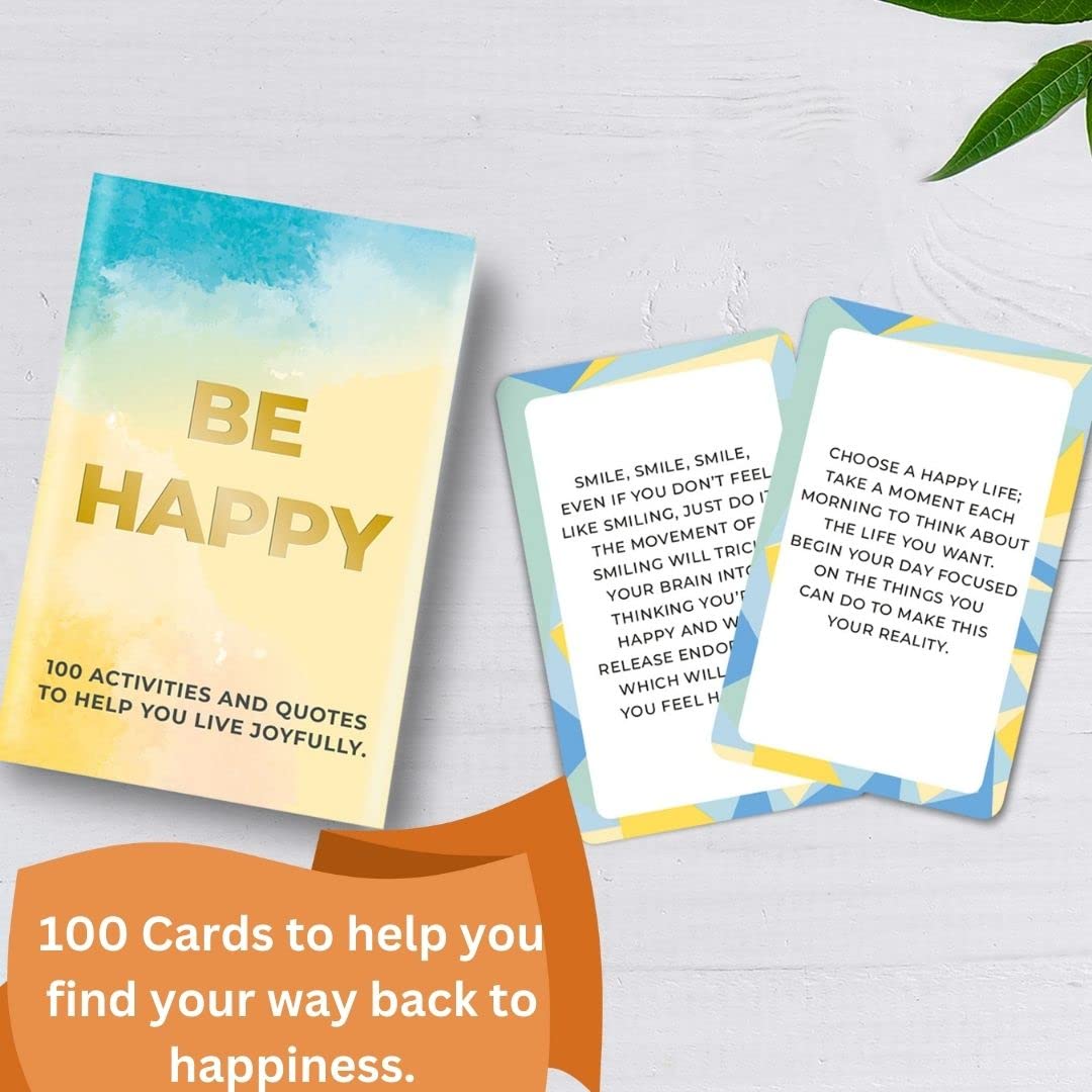 Gift Republic - Be Happy: 100 Inspirational Cards for General Sentiment, Multi, A6 - Image 2