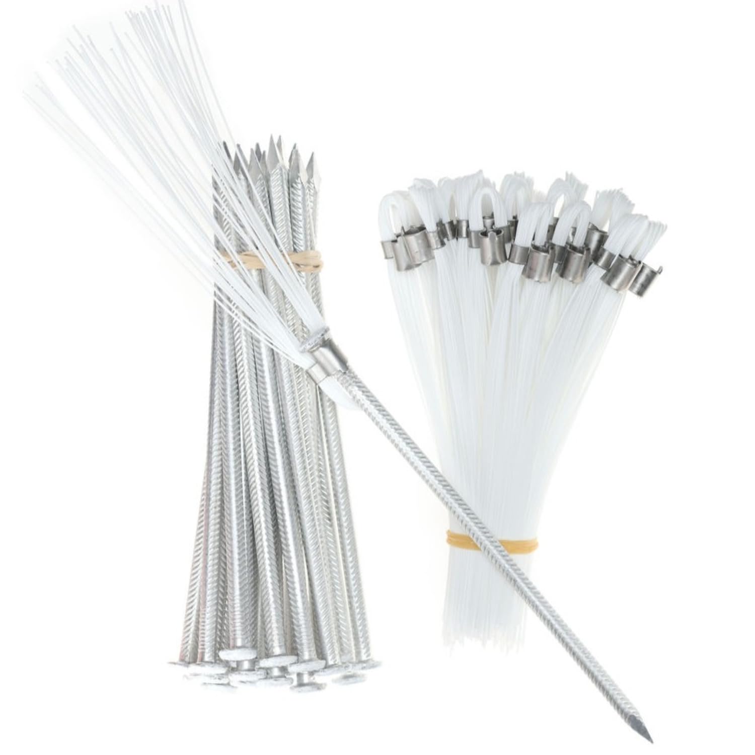 White 6 in. Ground Markers with Aluminum Stakes, 25-Pack, High Visibility | Lightweight Aluminum Stakes, Property Line Markers, Surveying, Made in USA-image-33