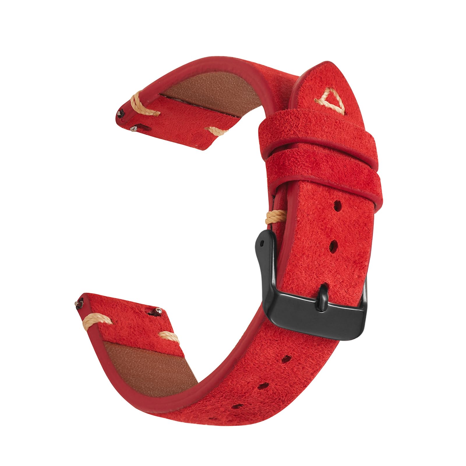 WOUKUP Quick Release Suede Leather Watch Bands Vintage Watchband for Men Watch Strap 18mm 19mm 20mm 21mm 22mm