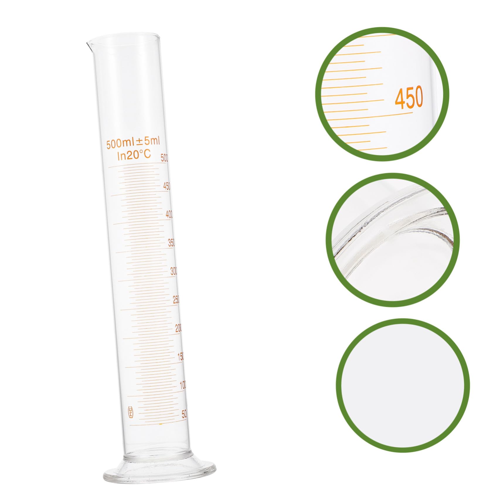 Messzylinder mit Skala 500ml Hochborosilikatglas