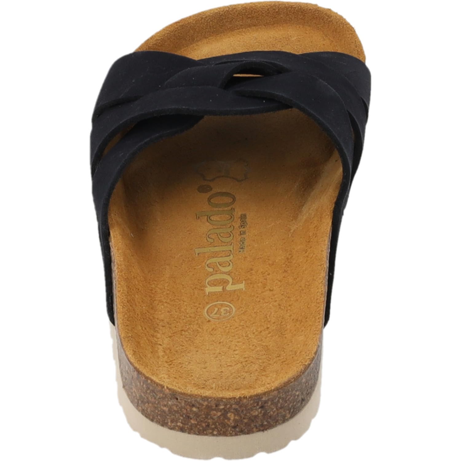 Palado Pantoletten Damen Torna Premium Leather - elegante Sandalen Made in Spain - Hausschuhe mit Kork-Fußbett - bequeme Sommerschuhe