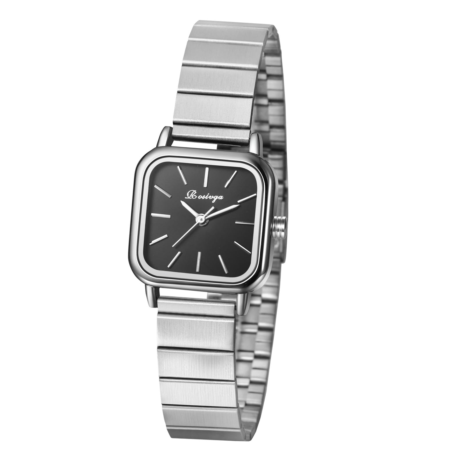 JewelryWe Damenuhr Elastische Uhr mit Pulsberechnung: 12/24H