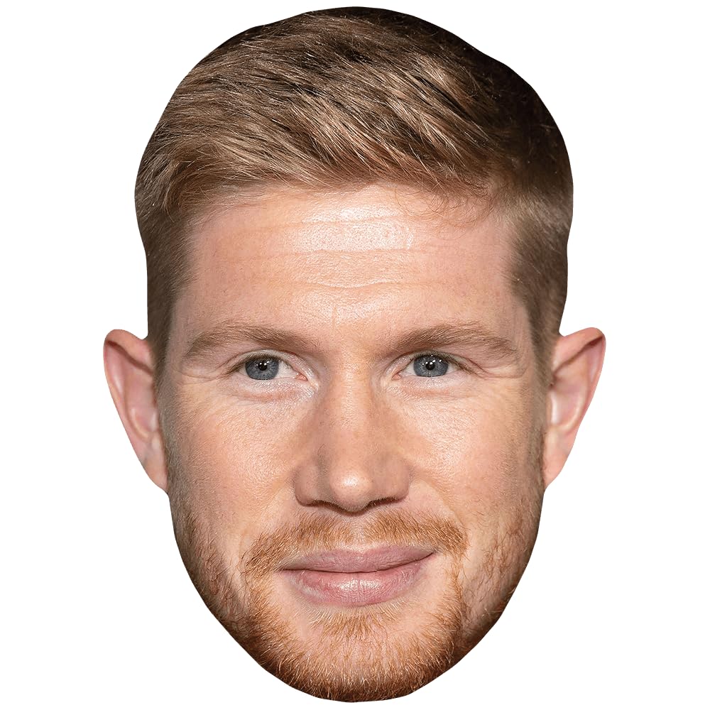 Kevin De Bruyne (Stubble) Celebrity Mask, Flat Card Face, Fancy Dress Mask