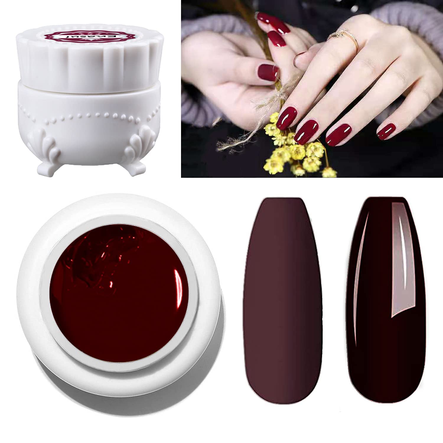 Solid Nail Gel Polish 10ml Creamy Mousse Texture Nail Polish Soak Off Cream Gel Painting Solid Pudding Gel Polish Nail Art Manicure Salon DIY at Home (06)