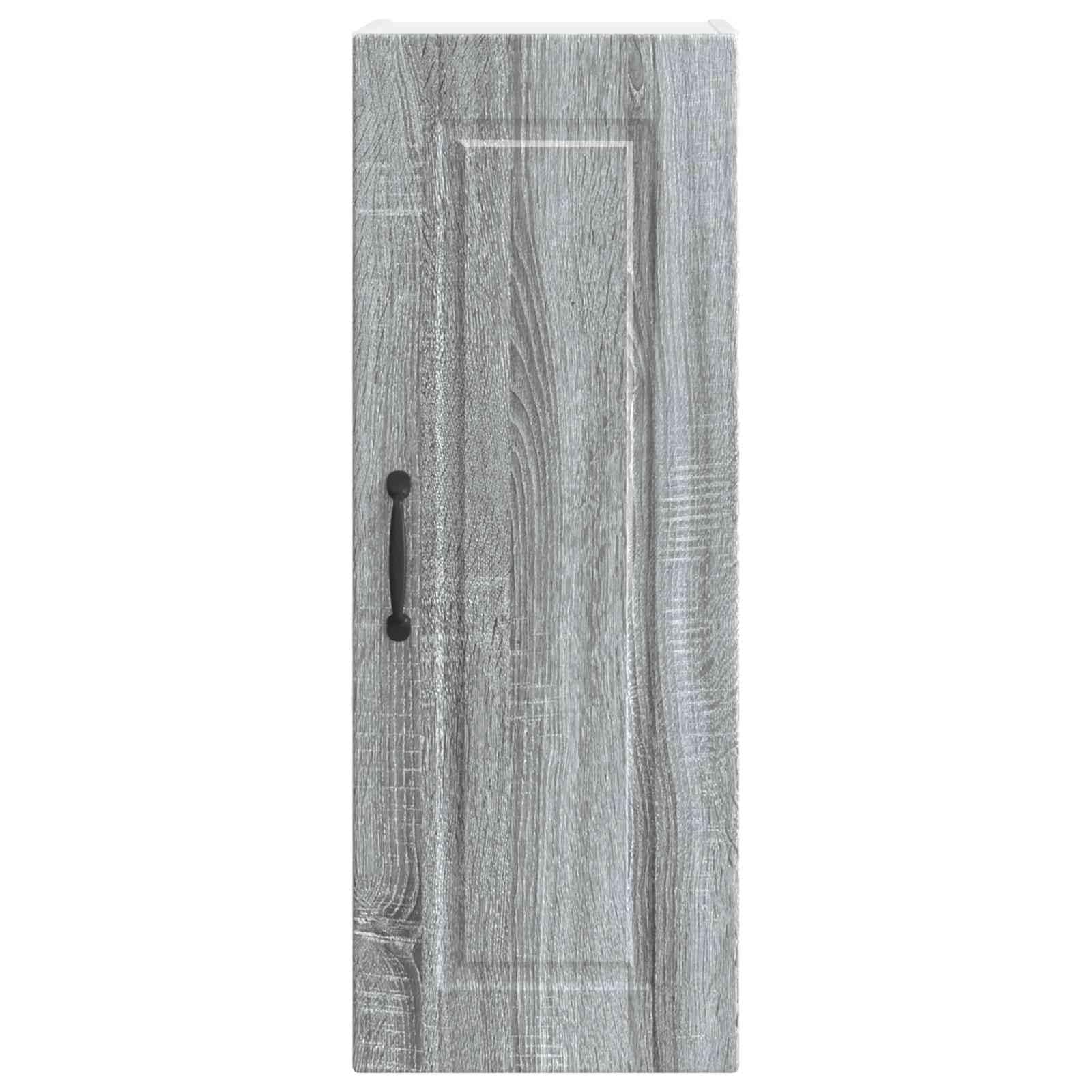 Grauer Küchenschrank Sonoma 30 x 31 x 80 cm aus Holzwerkstoff mit Wandmontage als Wandschrank Küchenzubehör für Moderne Innenküchen