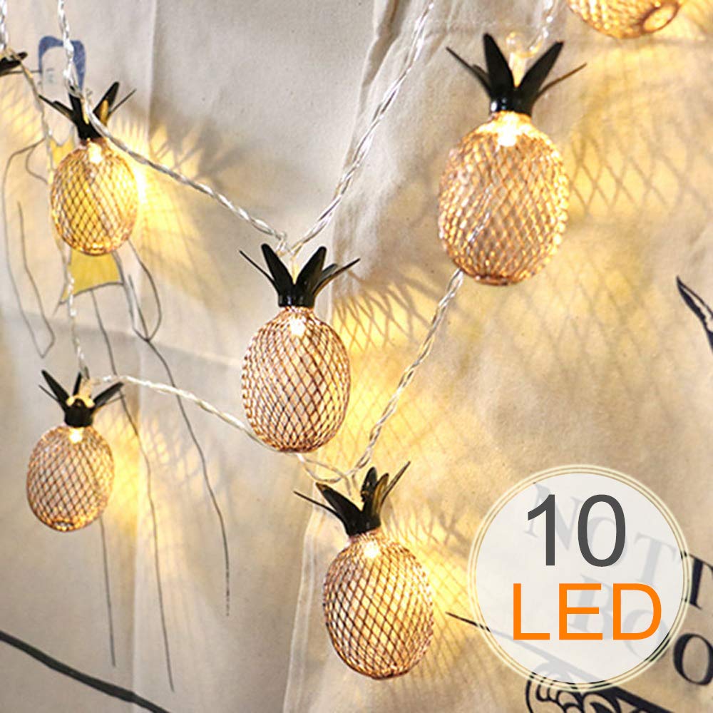 LED Pineapple Decoration Fairy Lights, Morbuy Battery Creative Fruit Shaped String Lights Warm White for Indoor Outdoor Garden Wedding Halloween Party (1.5M/10LED)