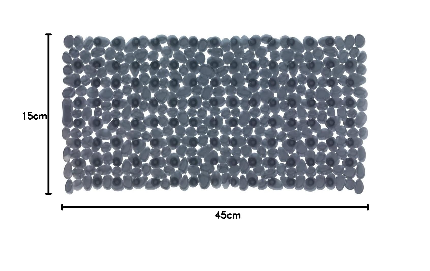 WENKO Tapis baignoire antidérapant, Tapis de bain, Paradise anthracite 71x36cm